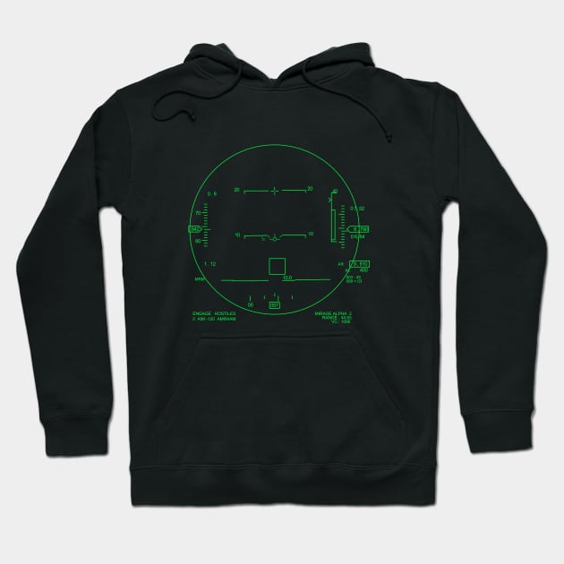 F-15 Missile Lock HUD Hoodie by TWOintoA